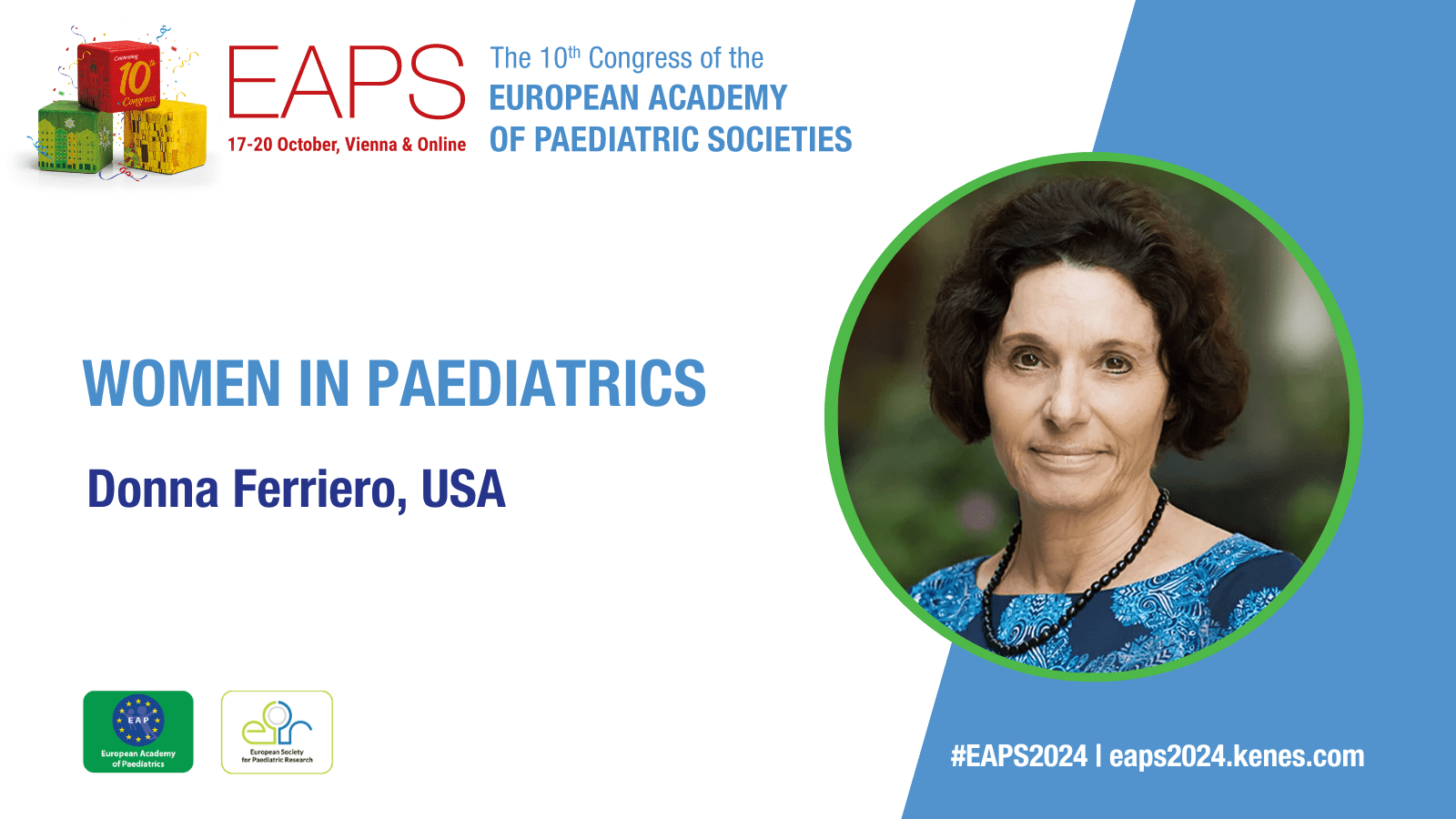 Donna Ferreiro speaker about women in paediatrics - EAPS 2024